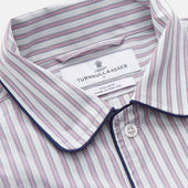 Red And Blue Multi Stripe Cotton Sussex Nightshirt
