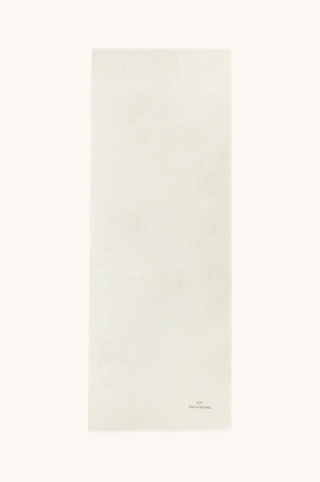 Cotton scarf with striped pattern