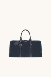 Milano nylon duffel bag with leather trims