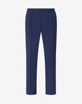 Pants 1 Pince Navy In Lana