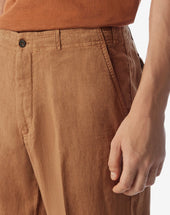 Pants Ruggine In Puro Lino