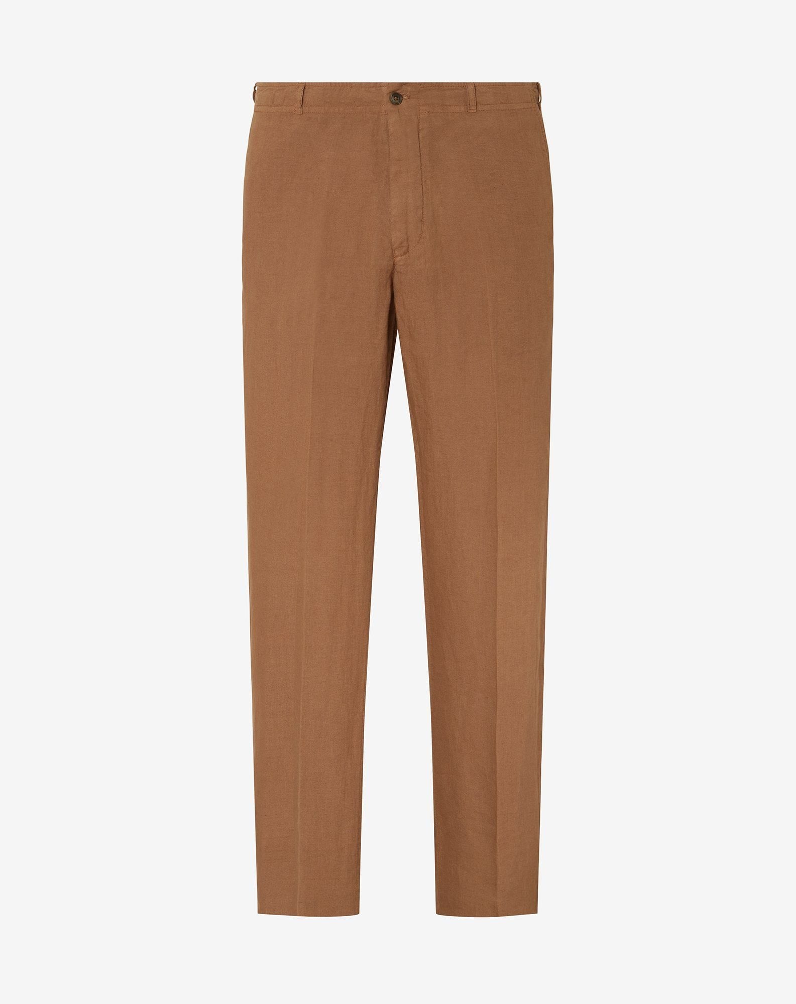Pants ruggine in puro lino