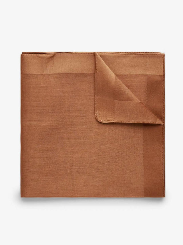 Brown Pocket Square Cotton