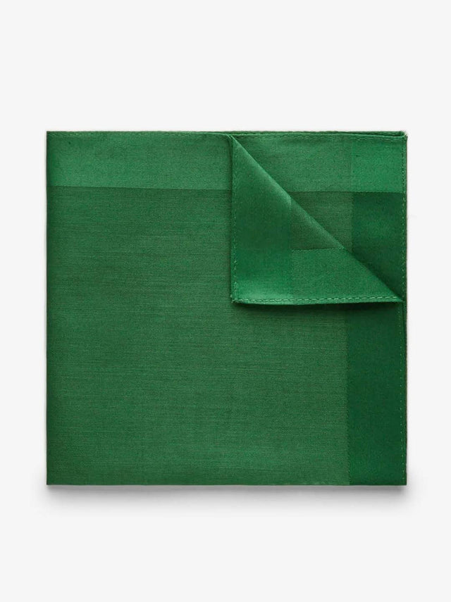 Green Pocket Square Cotton