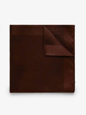Dark brown Pocket Square Cotton