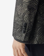 Jacket Da Smoking Salvia Nero In Pura Seta