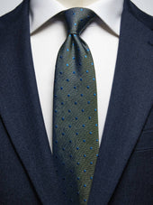 Grey & Blue Tie Dot