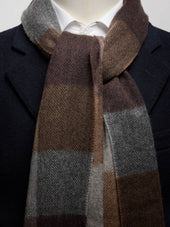 Beige & Brown Cashmere Scarf