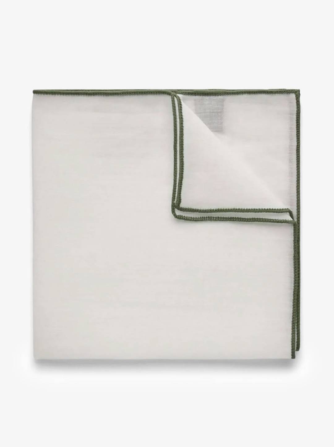 White Pocket Square Linen