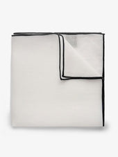 White Pocket Square Linen