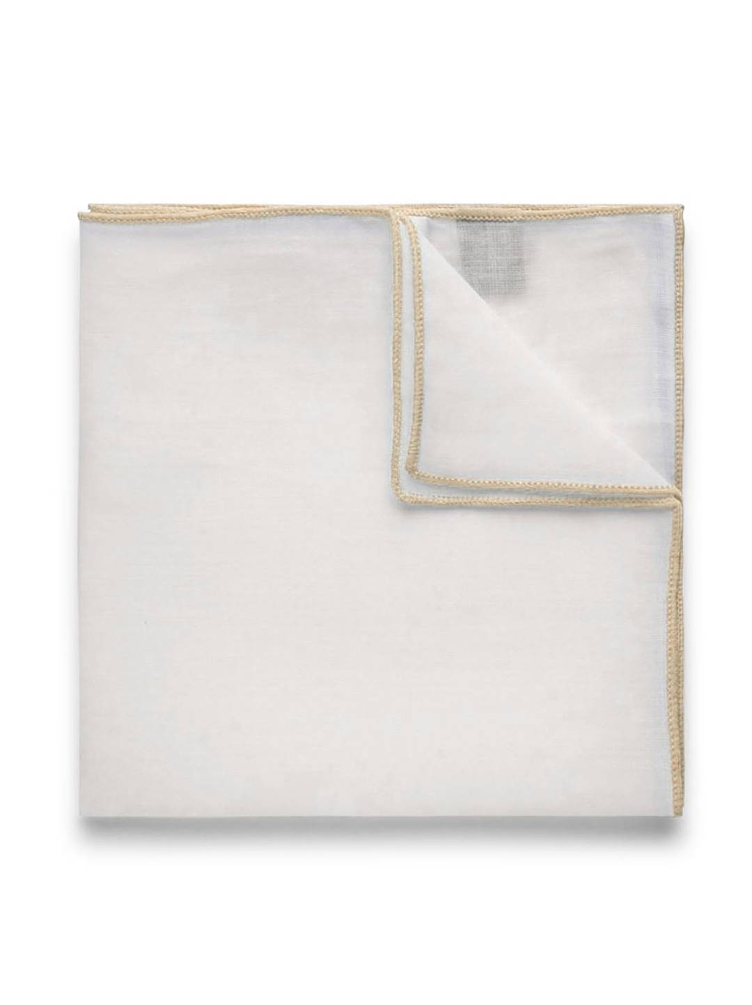 White Pocket Square Linen