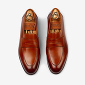 Folded Penny Loafer - Tan - Rufer Last