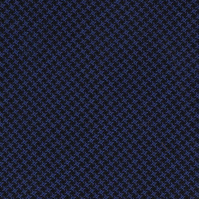 Houndstooth Bespoke Wool Tie - Navy / Black