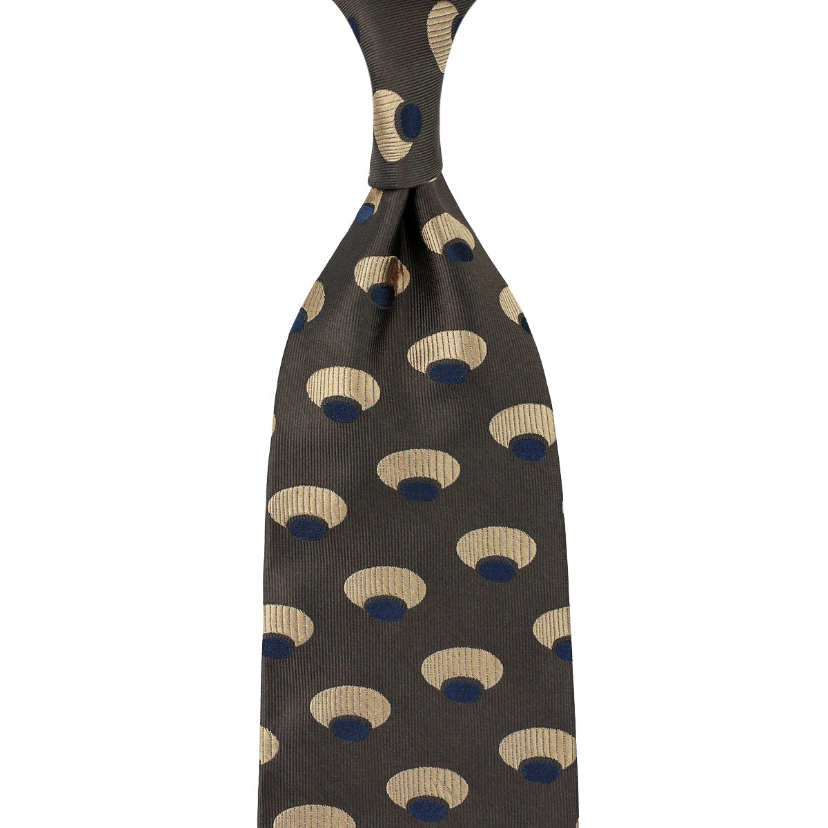 Geometrical Jacquard Silk Tie Hand Rolled