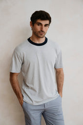 SS Organic Heather Ringer Tee