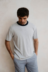 SS Organic Heather Ringer Tee