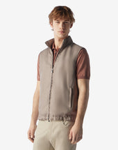 Gilet Greige In Puro Lino Reversibile