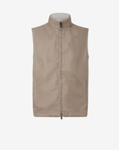 Gilet Greige In Puro Lino Reversibile