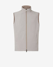 Gilet Greige In Puro Lino Reversibile