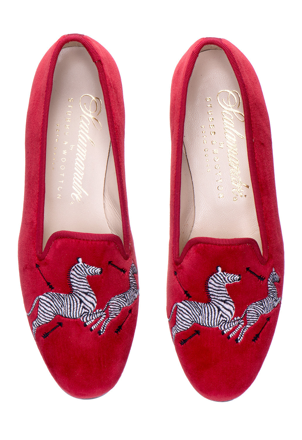 Zebras Red Velvet Slipper (Men)