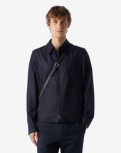 Giubbino Navy In Pura Seta
