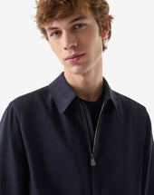 Giubbino Navy In Pura Seta