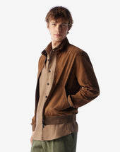 Bomber Color Tabacco In Super Light Suede