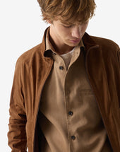 Bomber Color Tabacco In Super Light Suede