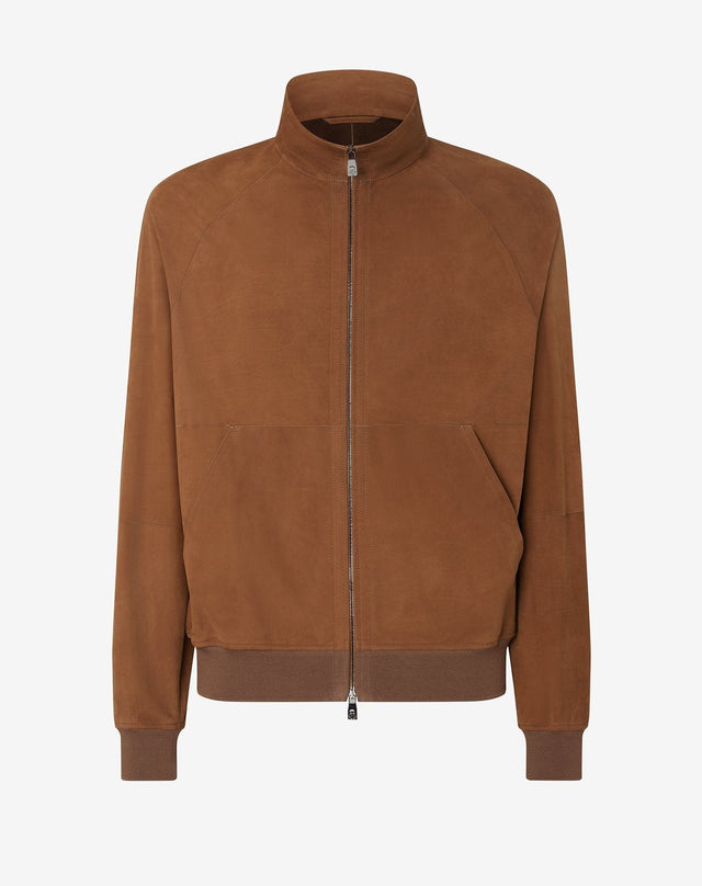 Bomber color tabacco in super light suede
