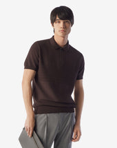 Polo Con Zip In Cotone Pima