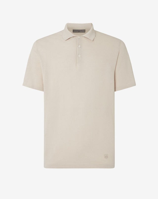 Polo bianca con bottoni in ice cotton