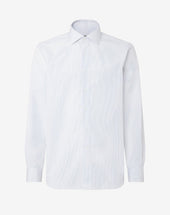Shirt Con Riga Bianca E Azzurra In Cotone
