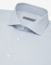Shirt Azzurra In Popeline Di Cotone