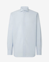 Shirt Azzurra In Popeline Di Cotone