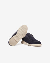 Mocassino Slip On Navy In Suede