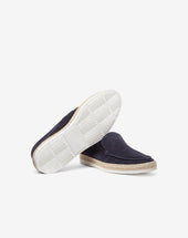 Mocassino Slip On Scamosciato Navy