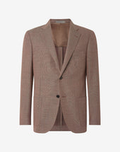 Jacket marrone in pura lana