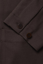 Double Breasted Shirt Jacket Tropical Wool