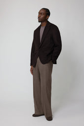 Single Breasted Shirt Jacket (Chocolate Guarnissage Cashmere)