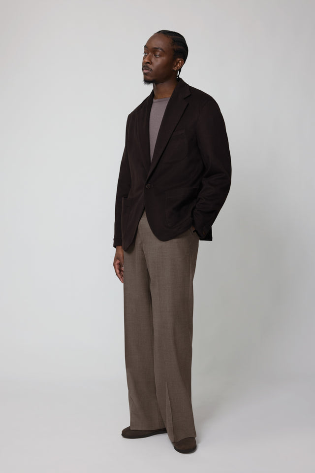 Single Breasted Shirt Jacket (Chocolate Guarnissage Cashmere)