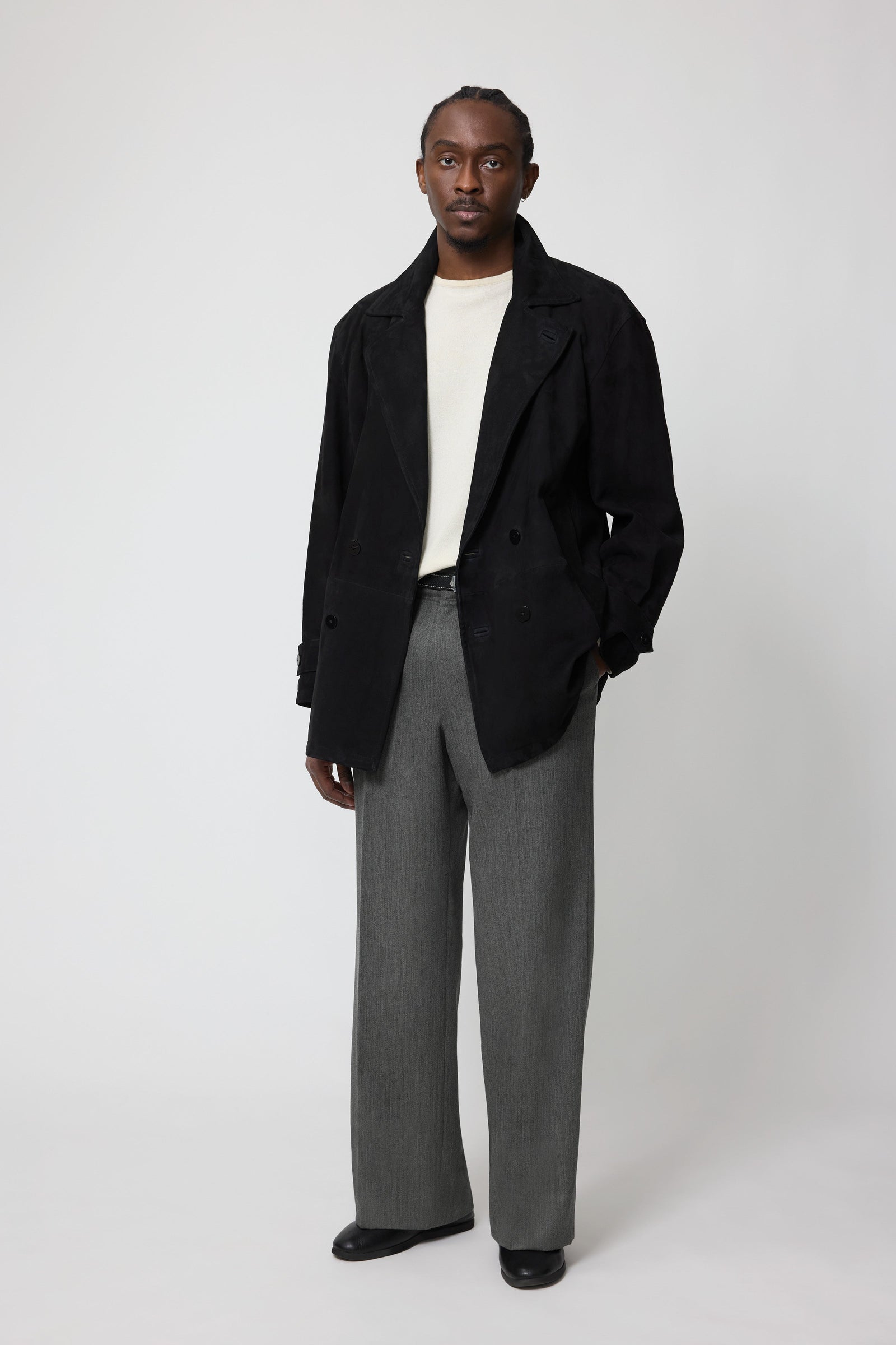 Pea Coat Lamb Suede