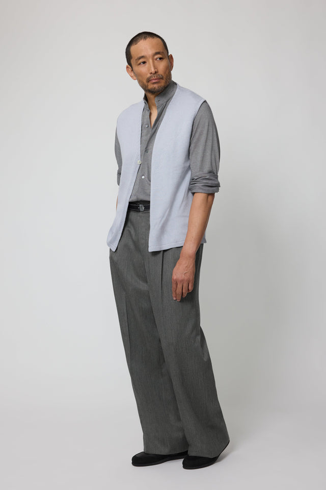 Knit Vest (Pearl Wool Silk)