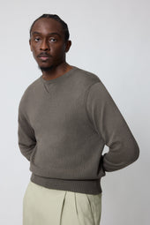 Crewneck Sweater Naturally Dyed Cotton Moulin