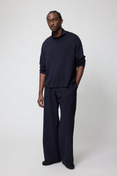 Mock Neck Wool Silk