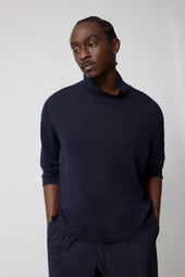 Mock Neck Wool Silk