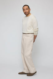 Long Sleeve Knit T Shirt Undyed Cashmere