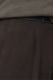 Single Pleat Trouser Panama Weave Cotton