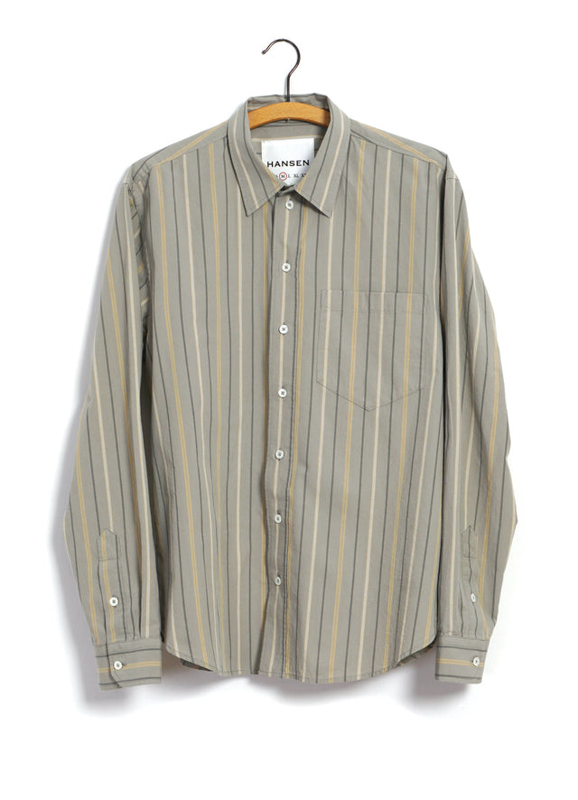 RAYMOND | Relaxed Classic Shirt | Khaki Stripes