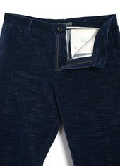 TYGE | Wide Cut Cropped Trousers | Velvet Indigo