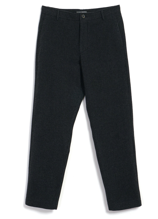 KEN | Casual Trousers | Black Wool Pin